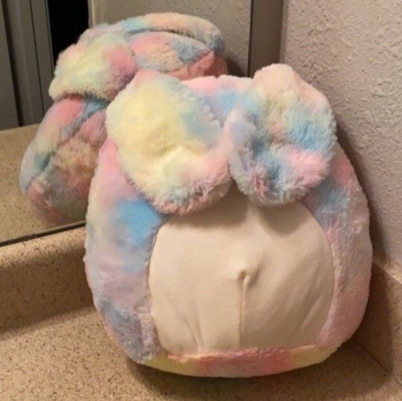 12" Fuzzamallow Cotton Candy Colored Bunny - "Candy" Limited Easter Edition Squi - Picture 13 of 16